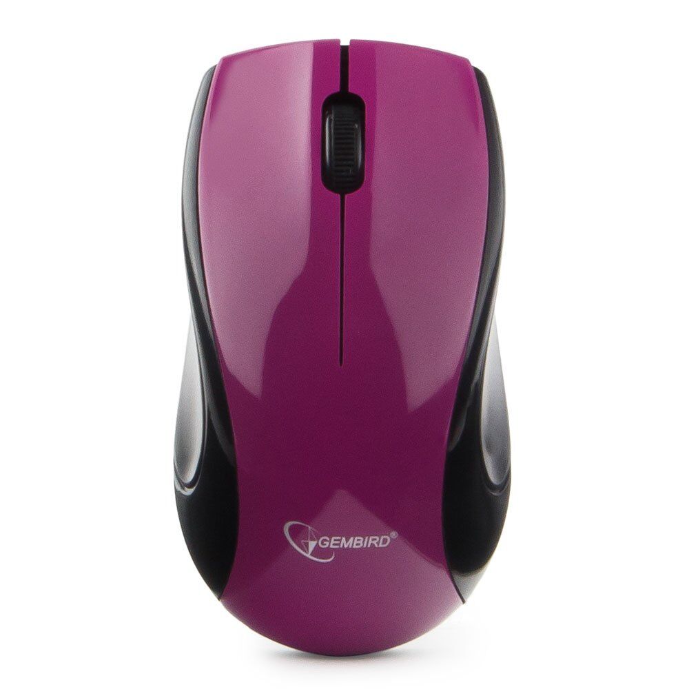 Мышь компьютерная беспроводная Gembird MUSW-320-P, 3кн., резиновое колесо, 1000DPI, фиолетовый 2