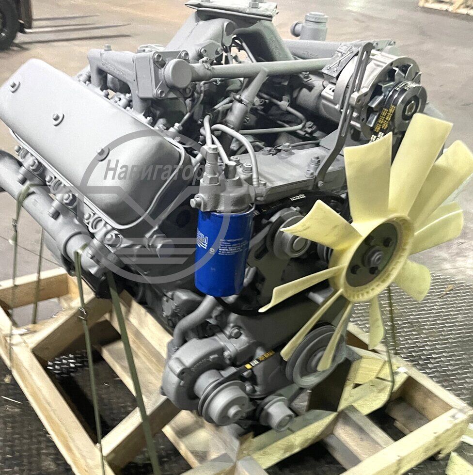 Двигатель без КПП и сцепления на блоке нового образца МАЗ ЯМЗ-236 проектной сборки 236М2-1000186 236Т-150-1000186