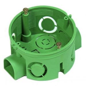 Коробка подрозетник С3М3 скрытой установки в бетон зеленый (блочный) 68*42 IP30 ИнтерТорг (1/200) Аналог С3М3