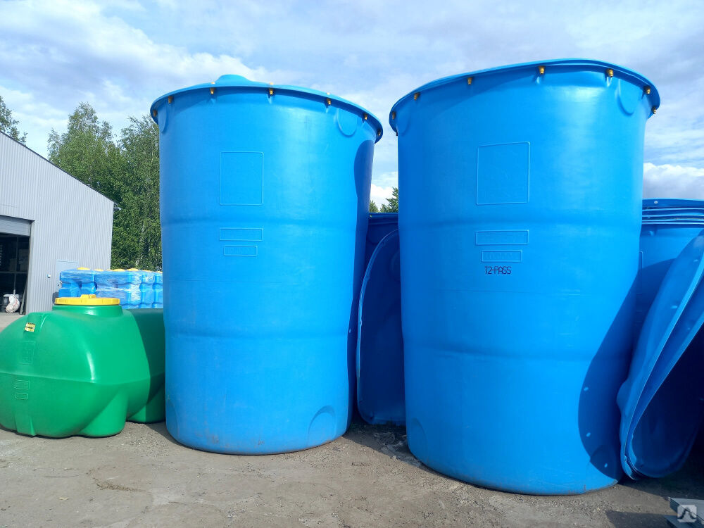 Емкость 10 куб.м 10000 литров для воды, жидкого пищевого сырья, водоснабжения, водоподготовки