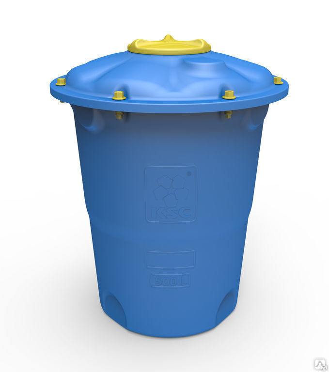 Бак 500 литров с крышкой для водоснабжения дома, полива на дачу, запаса воды или сырья Пласт Инжиниринг