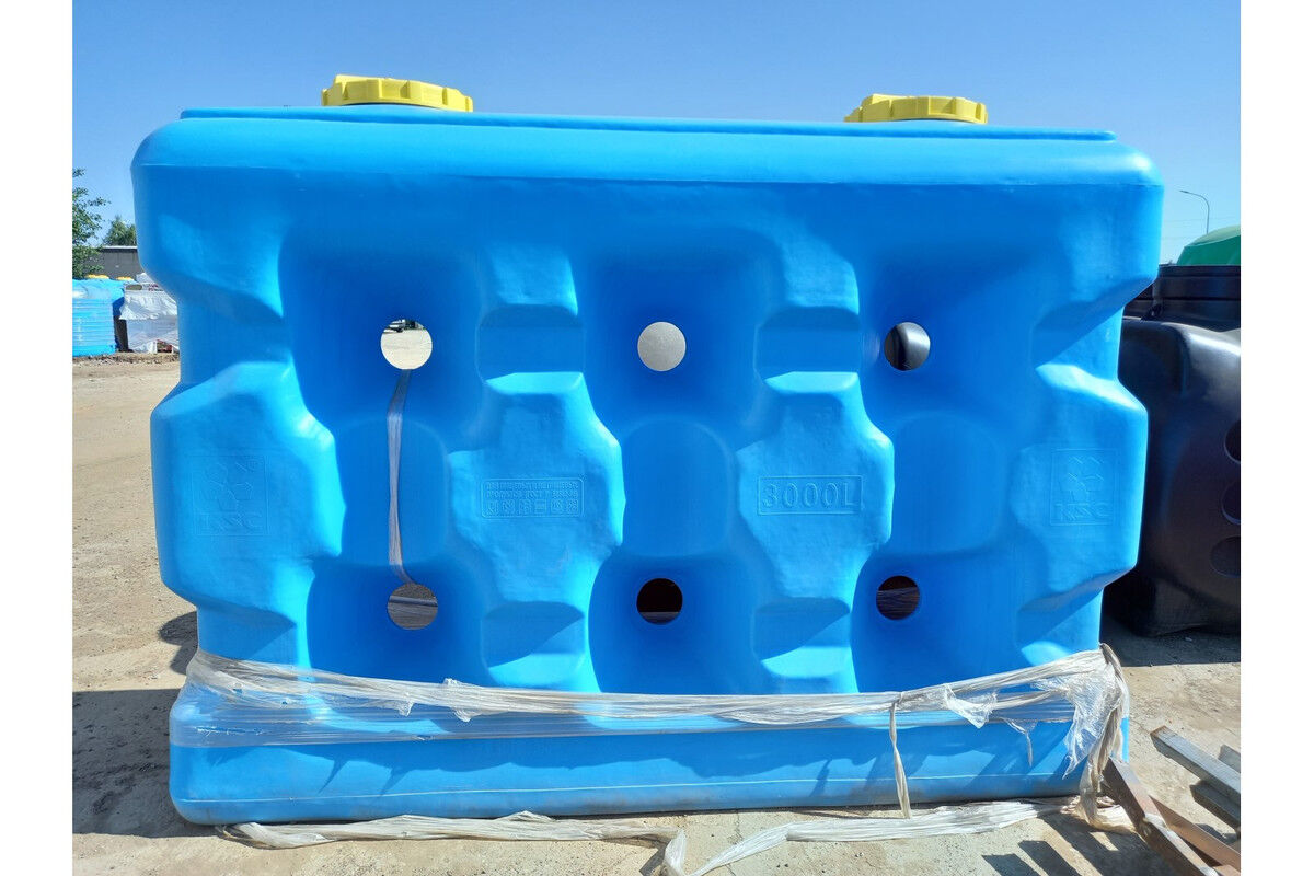 Бочка пластиковая прямоугольная 3 куба (3000 литров) для водоснабжения, водоочистки