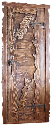 Дверь "Варвар"деревянная под старину 200х60 см