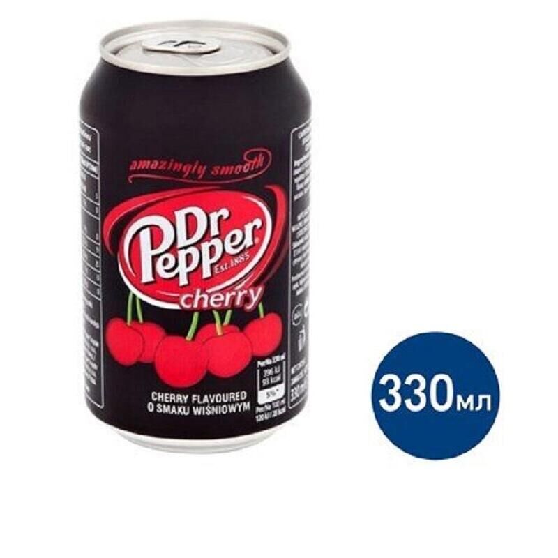 Напиток Dr.Pepper вишня газированный 0,33 л (24 штуки в упаковке)