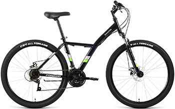 Велосипед Forward DAKOTA 27.5 2.0 D 27.5 18 ск. рост. 16.5 черный/ярко-зеленый RBK22FW27605