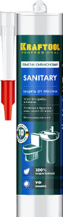 KRAFTOOL Sanitary 300мл прозрачный Санитарный силиконовый герметик 
