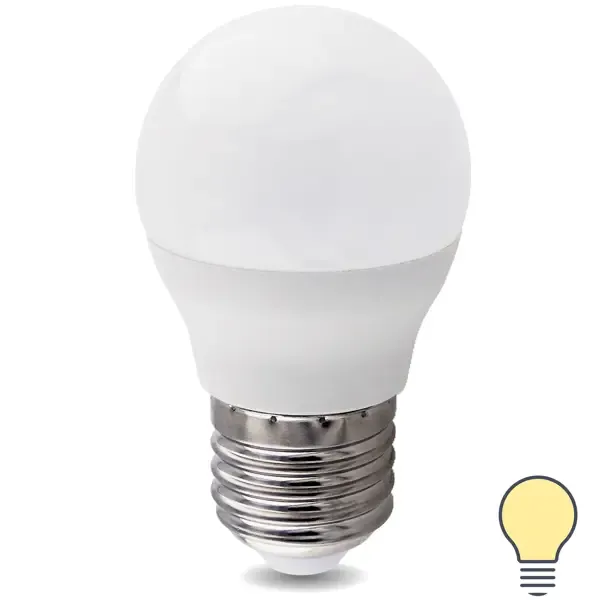 Лампа светодиодная E27 220-240 В 8 Вт шар матовая 750 лм теплый белый свет Без бренда None