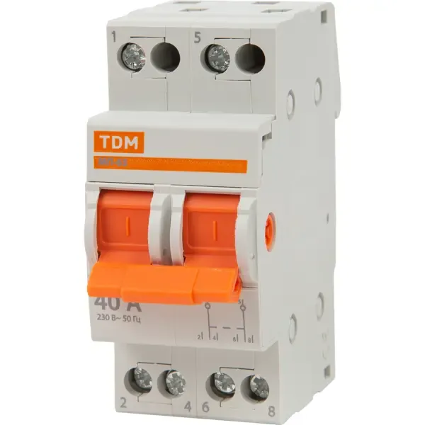Выключатель нагрузки TDM Electric МП-63 2P 40 А трёхпозиционный TDM ELECTRIC МП-63 2P 40А