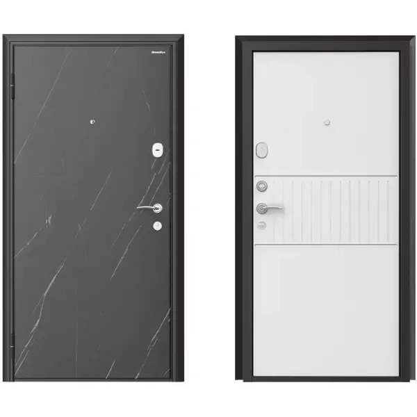 Дверь входная металлическая Премиум New 98x205 см левая силк милк DOORHAN