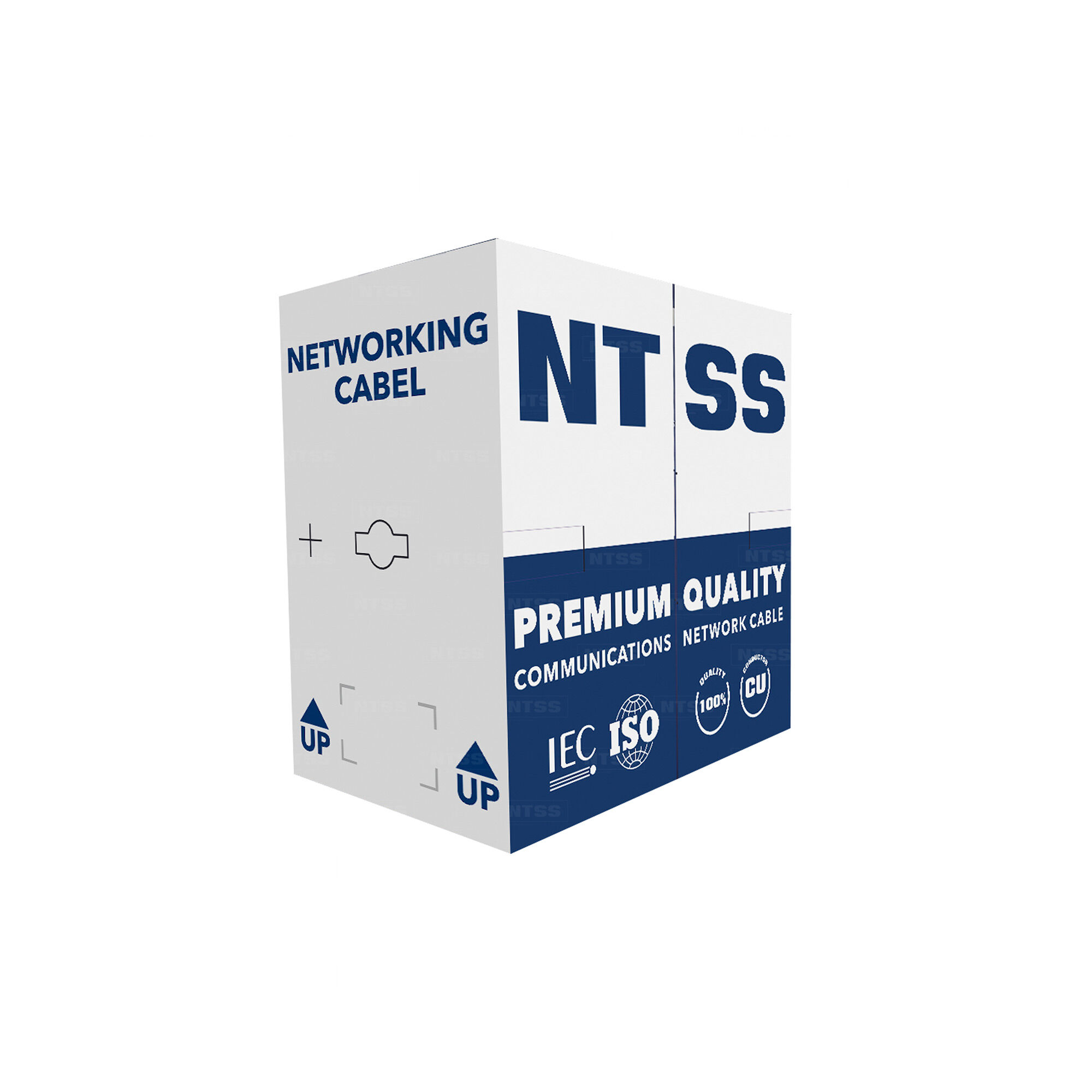 Кабель внутренний одножильный NTSS PREMIUM S/FTP 4PR 23AWG CAT6A PVC 500м серый