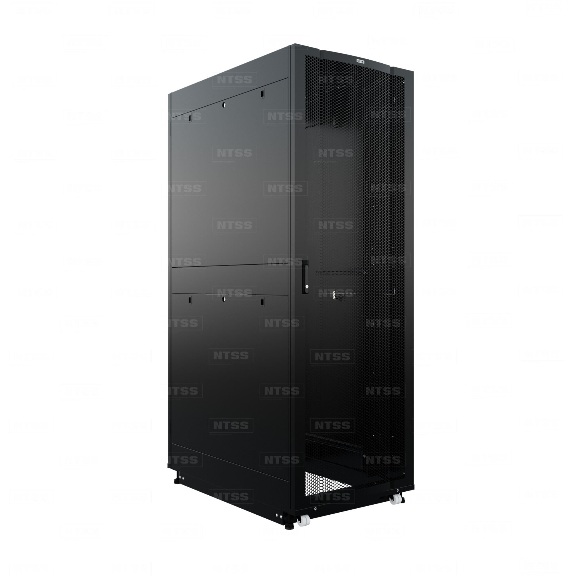 19" Напольный серверный шкаф NTSS ПРОЦОД PC 45U 800х1200 мм, передняя дверь перфорация, задняя дверь распашная двойная п