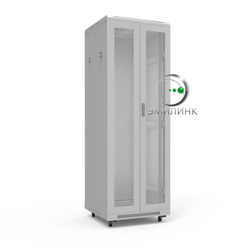 Шкаф напольный универсальный серверный NTSS R 42U 800х1000мм, 4 профиля 19, двери перфорированная и перфорированная двух