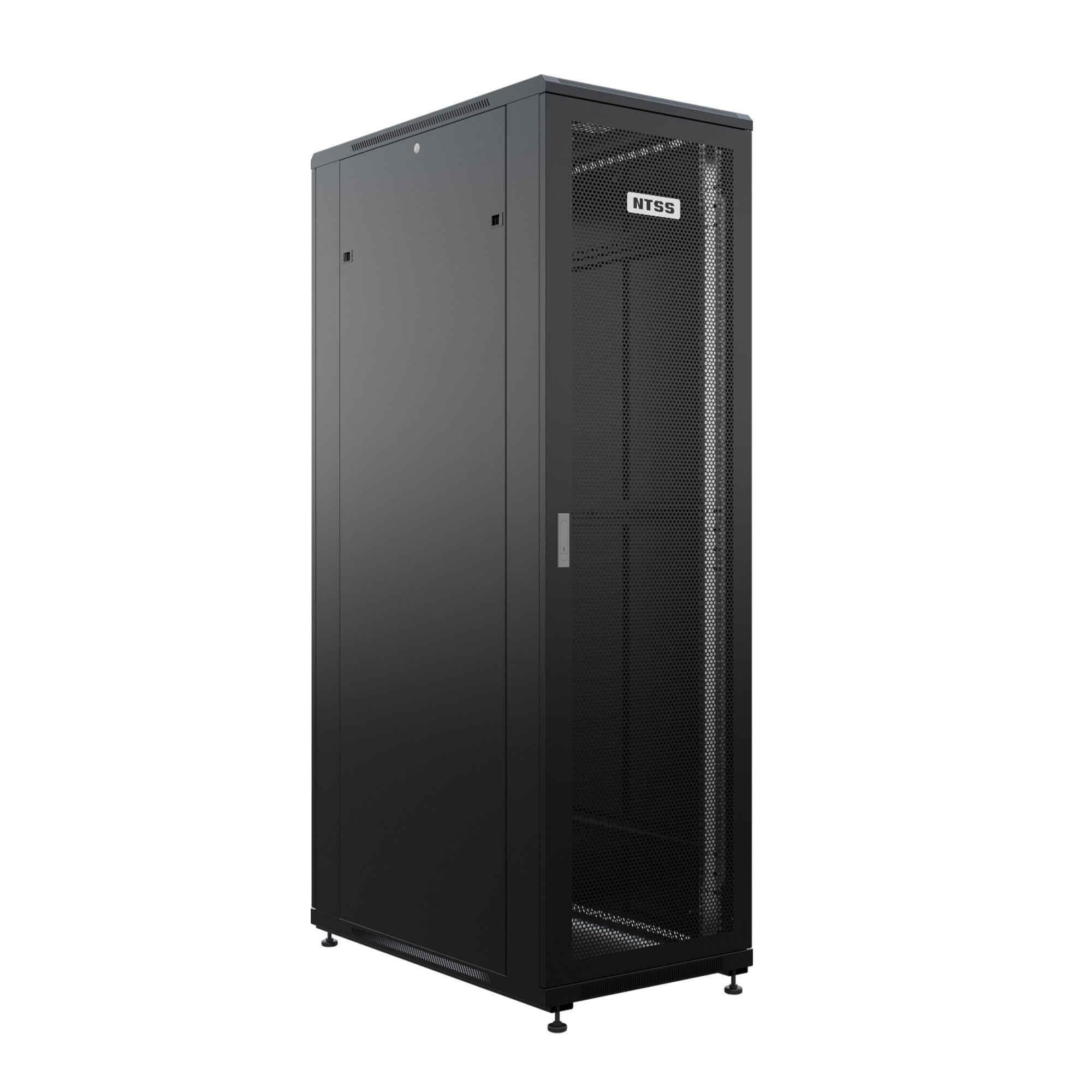 Шкаф напольный универсальный серверный NTSS R 42U 800х1000мм, 4 профиля 19, двери перфорированная и перфорированная двух