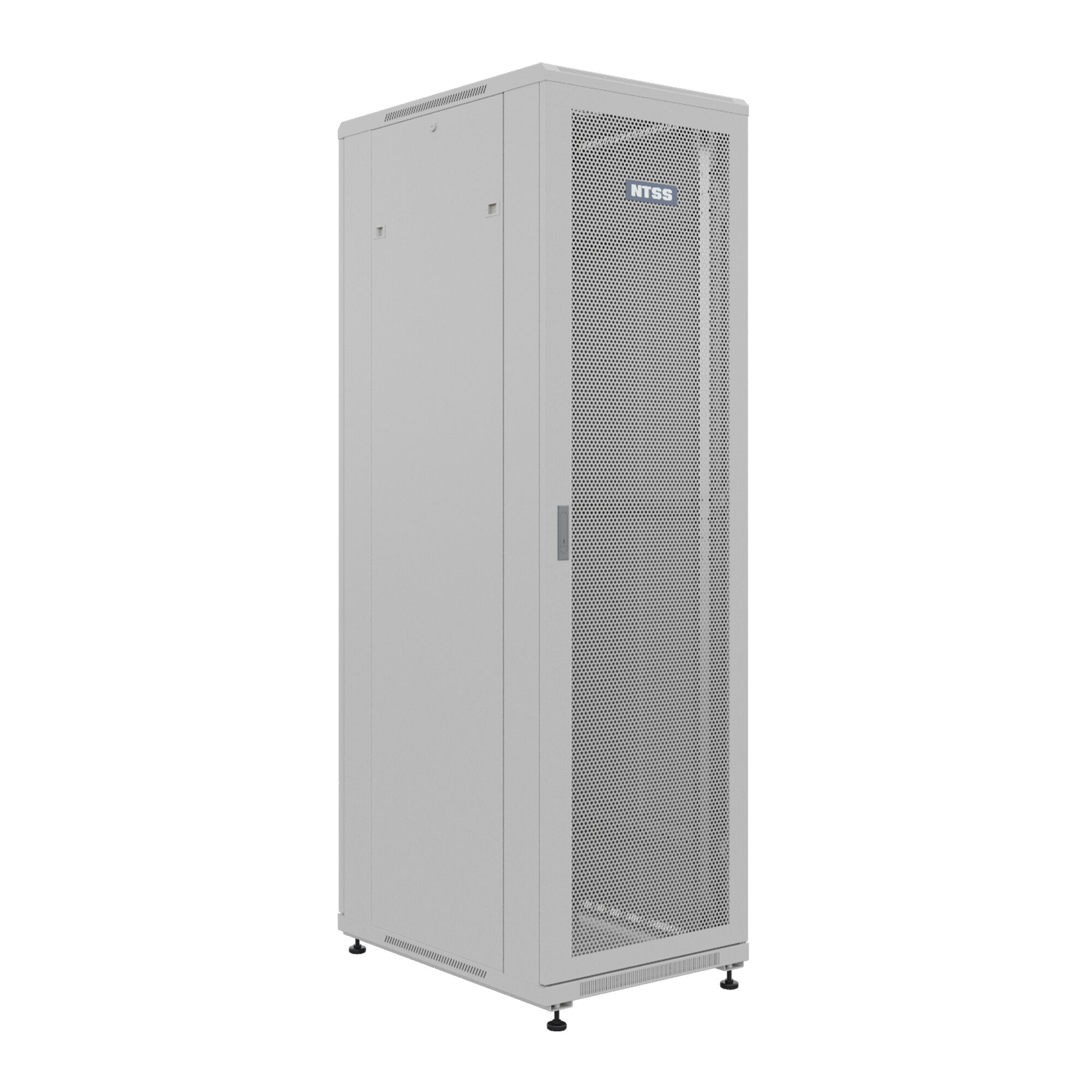 Шкаф напольный универсальный серверный NTSS R 22U 600х800мм, 4 профиля 19, двери перфорированная и сплошная металл, боко