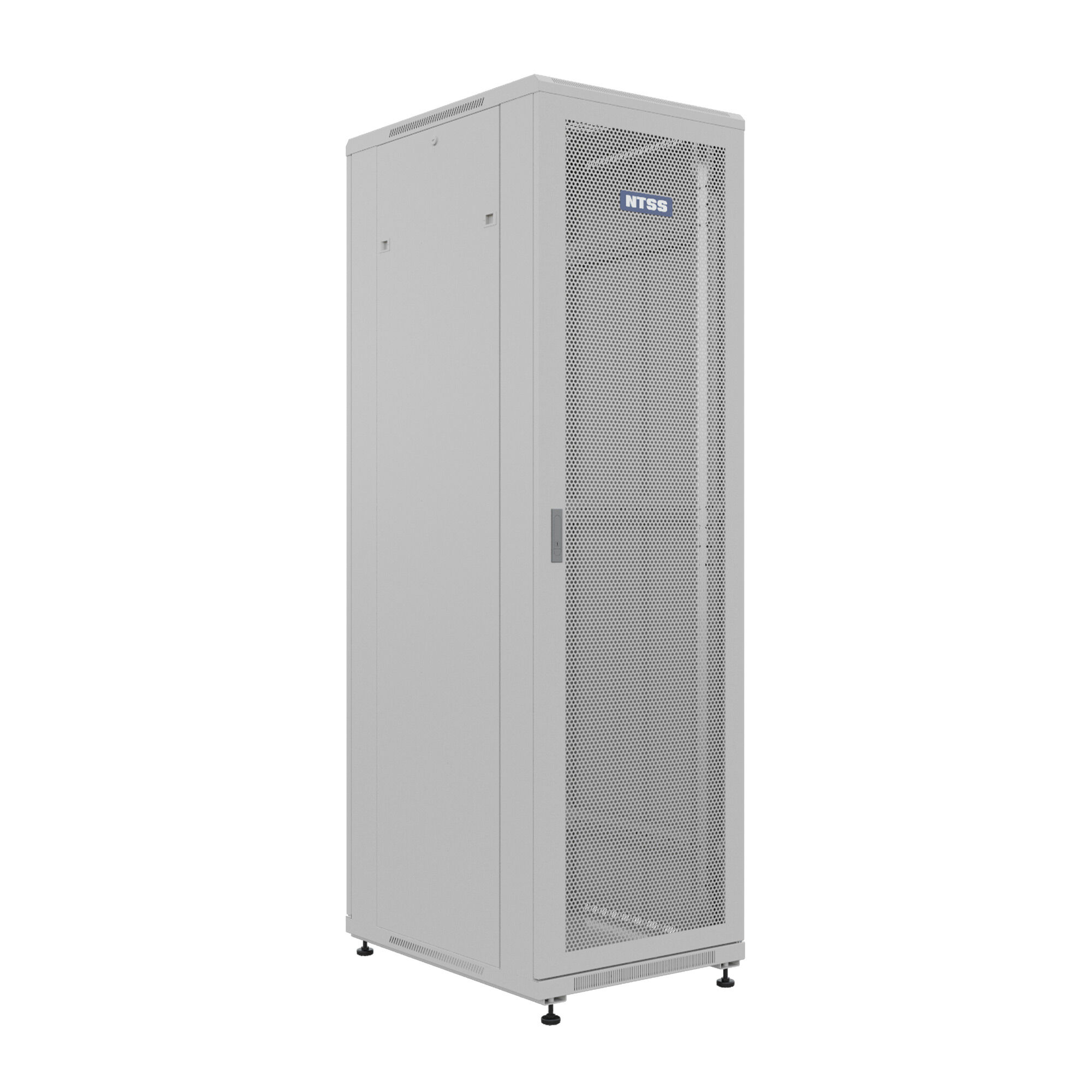 Шкаф напольный универсальный серверный NTSS R 22U 600х600мм, 4 профиля 19, двери перфорированная и перфорированная, боко