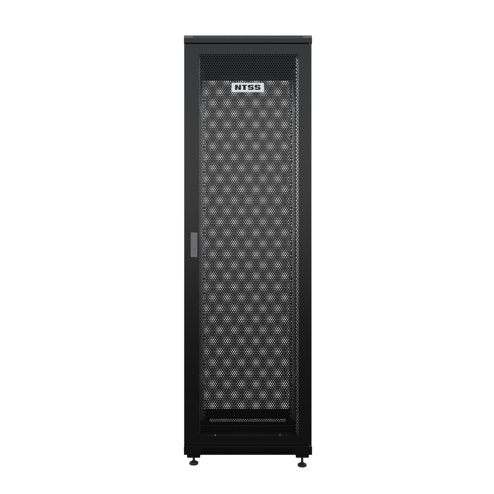 Шкаф напольный универсальный серверный NTSS R 42U 600х600мм, 4 профиля 19, двери перфорированная и перфорированная, боко