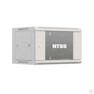Шкаф настенный телекоммуникационный NTSS W 12U 600х600х635мм, 2 профиля 19, дверь стеклянная, боковые стенки съемные, за #1