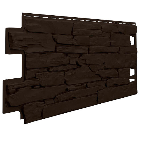 Фасадная панель Технониколь оптима камень темно коричневый