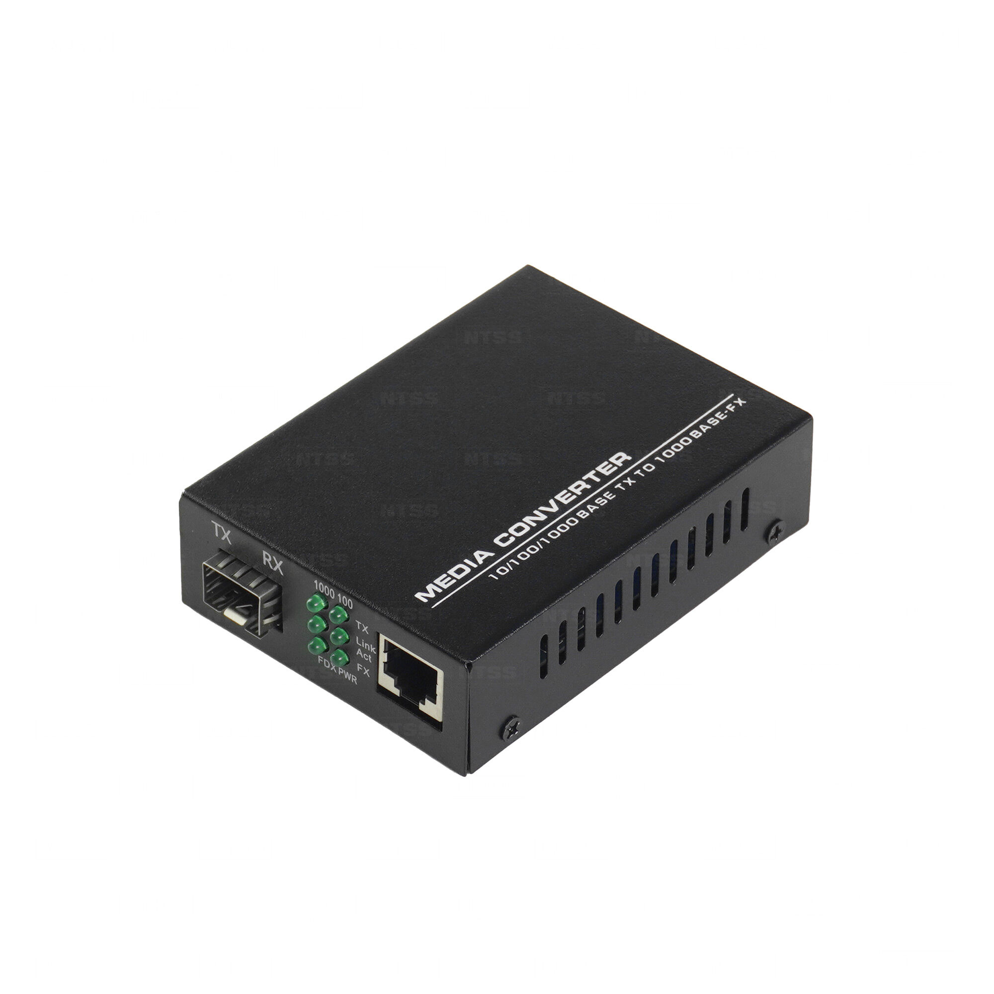 Медиаконвертер NTSS с RJ45 портом 10/100/1000Base-TX/1000Base-FX, без SFP модуля, расстояние передачи до 3,20,40,60,80,1