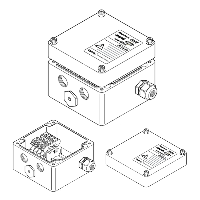 Однофазная соединительная коробка (1xM25 + 3xM20) JB-EX-20 (EE x e) Raychem