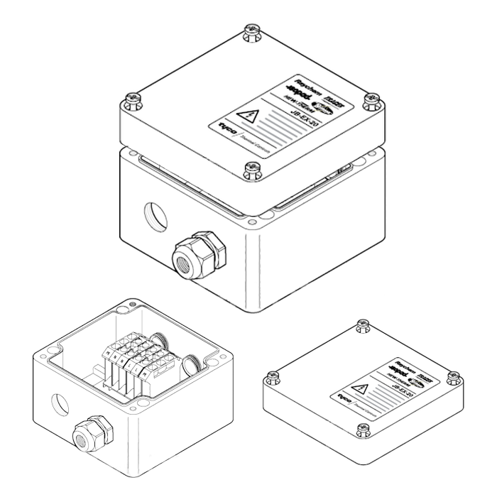 Cоединительная коробка (4xM25) JB-EX-25 (EE x e) Raychem
