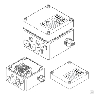Трехфазная соединительная коробка (1xM32 + 6xM20) JB-EX-21 (EE x e) Raychem #1