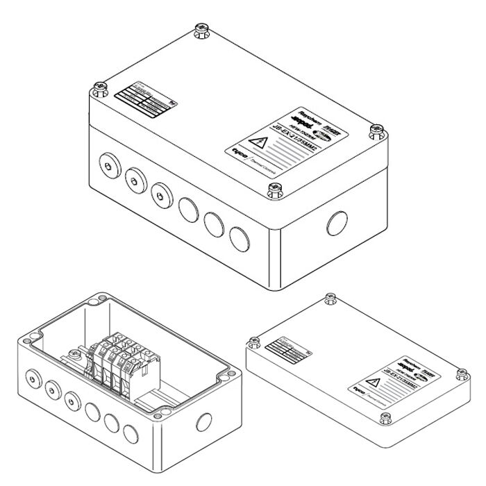 Трехфазная соединительная коробка (1xM40 + 6xM20) JB-EX-21/35MM2 (EE x e) Raychem