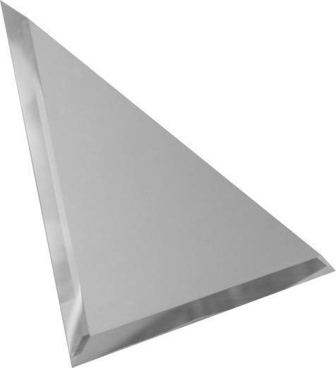 Керамическая плитка Керамин Компания ДСТ Зеркальная плитка ТЗС1-03 Треугольная серебряная плитка с фацетом 10 мм 25х25