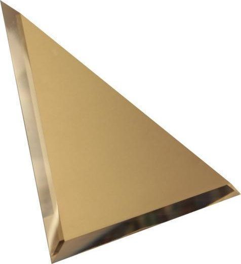 Керамическая плитка Керамин Компания ДСТ Зеркальная плитка ТЗБ1-03 Треугольная бронзовая плитка с фацетом 10 мм 25х25