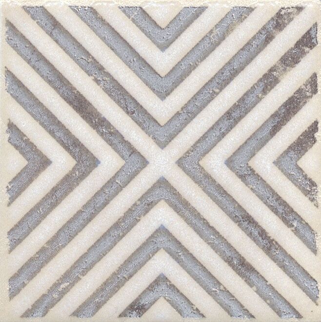 Керамическая плитка Керамин Керама Марацци Амальфи STG-A403-1266 Орнамент коричневый Вставка 9,9х9,9
