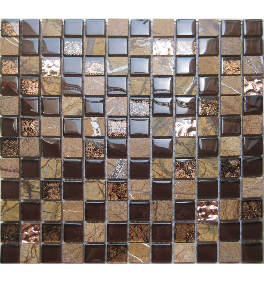 Керамическая плитка Керамин Decor-mosaic Премиум MDP-15 Мозаика (стекло, камень) 2,3х2,3 30х30