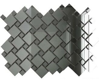 Керамическая плитка Керамин Компания ДСТ Зеркальная мозаика Серебро+Графит С70Г30 с чипом 2,5х2,5 и 1,2х1,2 30x30