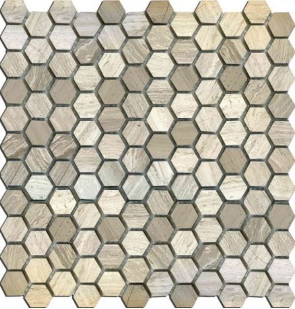 Керамическая плитка Керамин Primacolore Marmo MN160HMA Hexagon Мозаика 2,5х2,5 30х30