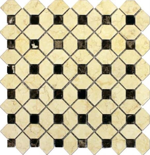 Керамическая плитка Керамин Primacolore Marmo MN184PLA Мозаика 0,6х0,6+2,9х4,5 30х30