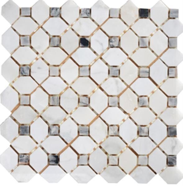 Керамическая плитка Керамин Primacolore Marmo MN152PMA Мозаика 0,6х0,6+2,9х4,5 30х30