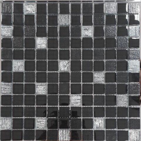 Керамическая плитка Керамин Orro Mosaic Orro Glass Vesta Black Мозаика 30х30