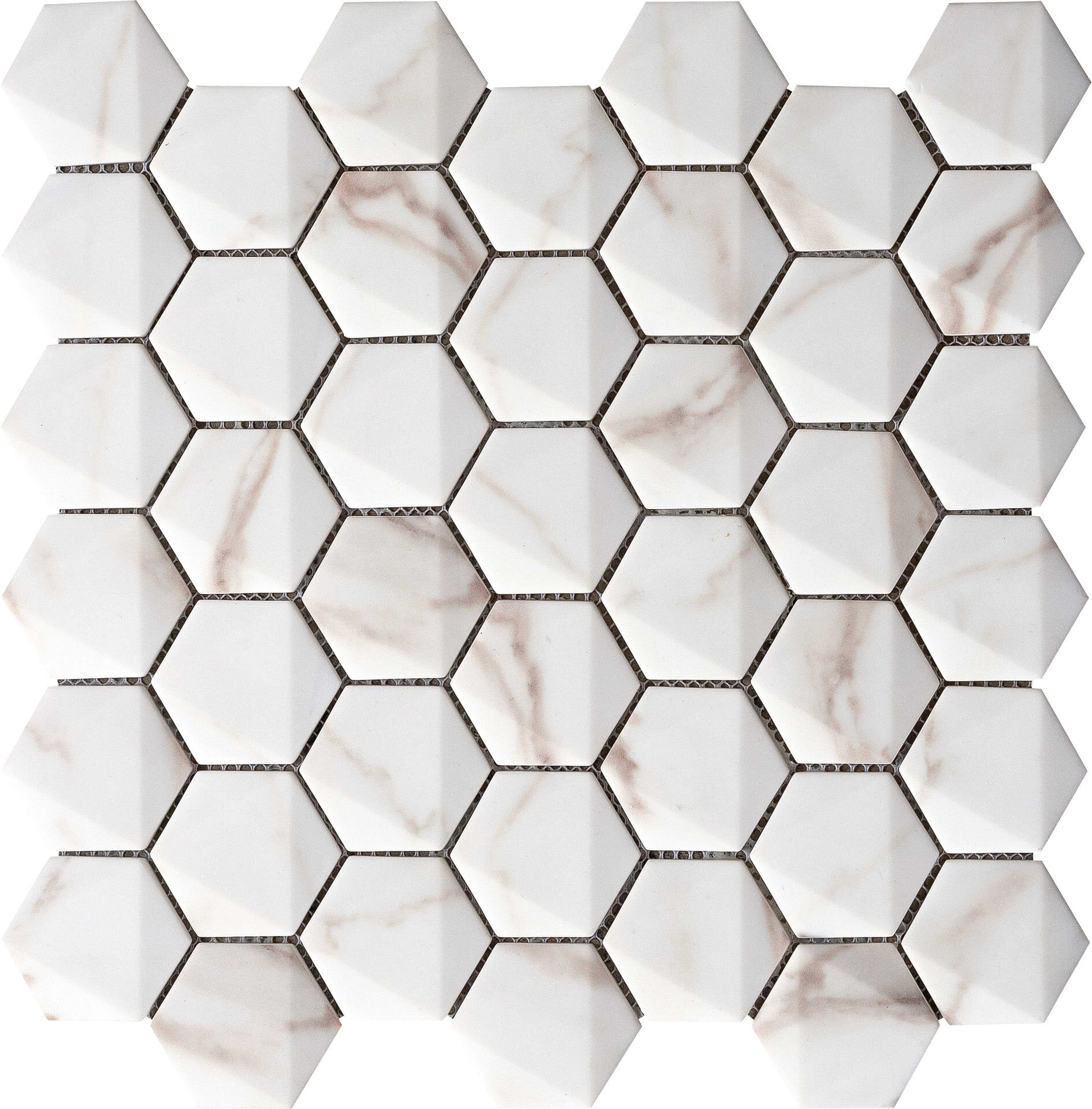 Керамическая плитка Керамин Grespania Marmorea Hexagonal Calacata Мозаика 30х30