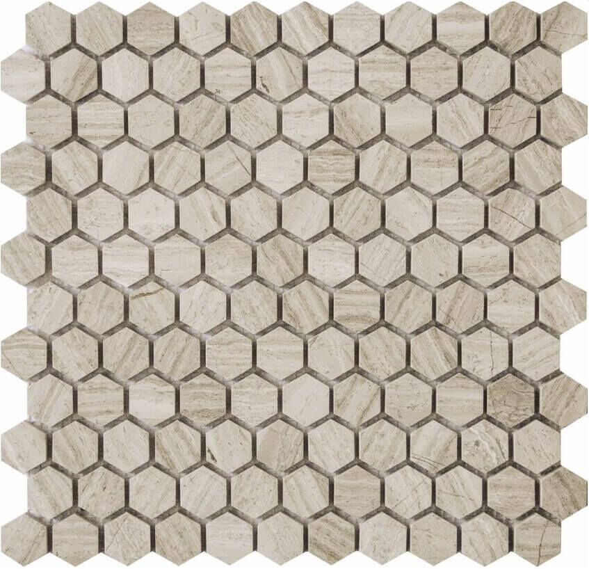 Керамическая плитка Керамин Muare Каменная мозаика QS-Hex011-25H-10 Мозаика 30,5х30,5
