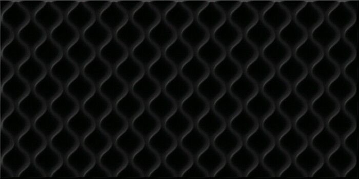 Керамическая плитка Керамин Cersanit Deco Рельеф черная Настенная плитка 29,8x59,8