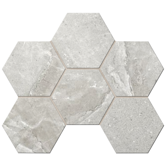 Керамическая плитка Керамин Ametis Kailas KA01 Hexagon Мозаика неполированная 25х28,5