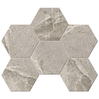 Керамическая плитка Керамин Ametis Kailas KA02 Hexagon Мозаика неполированная 25х28,5