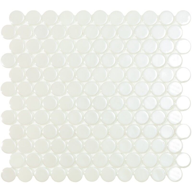 Керамическая плитка Керамин Vidrepur Circle № 6000 Белый Мозаика 30,6х31,4