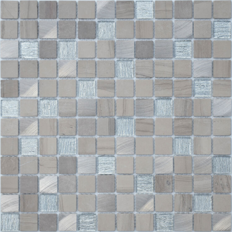 Керамическая плитка Керамин Caramelle Silk Way Grey Velvet Мозаика 29,8х29,8 (2,3х2,3)