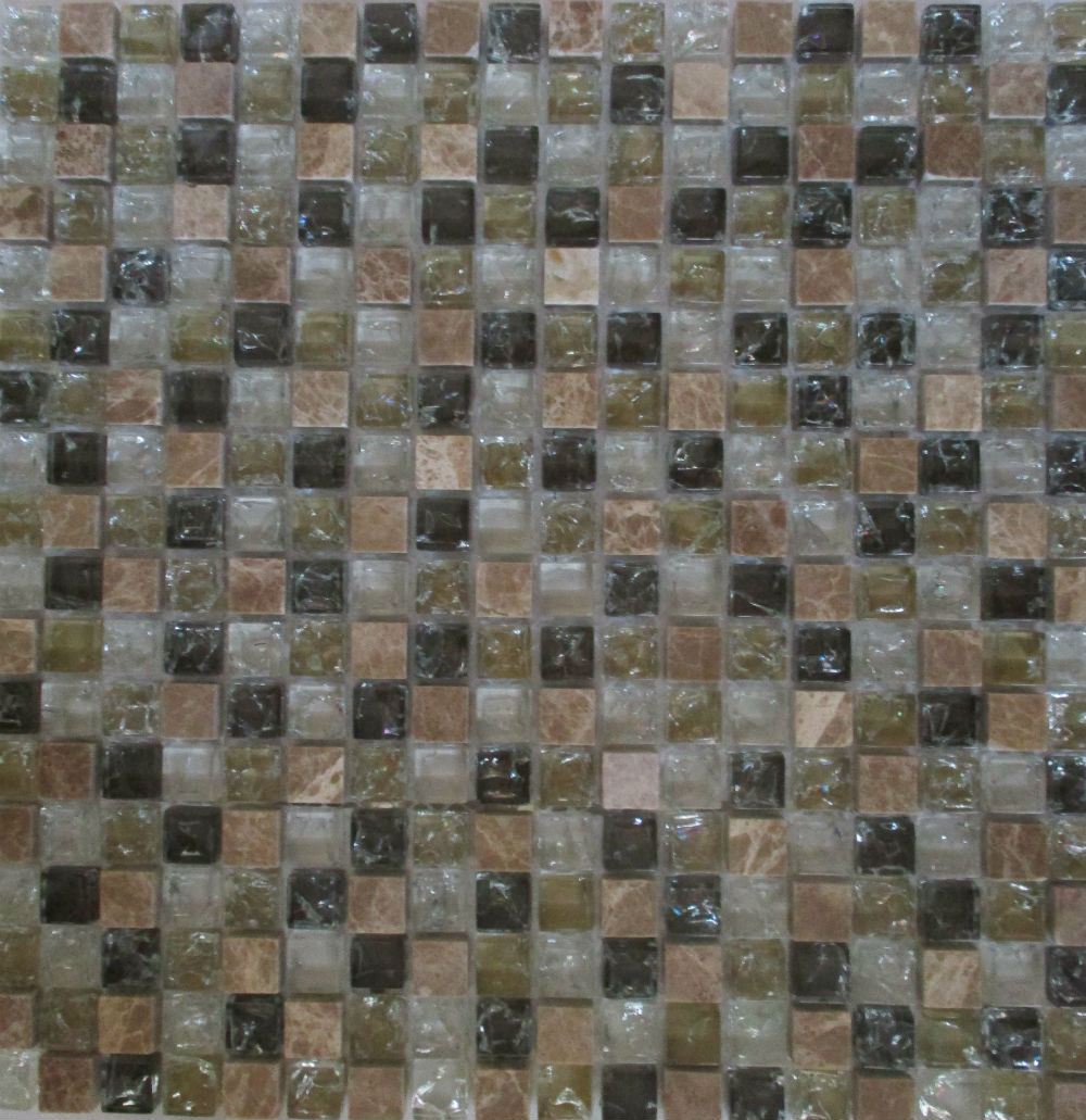 Керамическая плитка Керамин Tonomosaic Мозаика из камня и стекла CC 150 Мозаика 30х30 (1,2х2,5)
