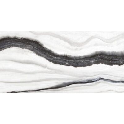 Керамическая плитка Керамин Itaca Керамогранит Calabria Full Lappato Черно-белый Лаппатированный 90х180