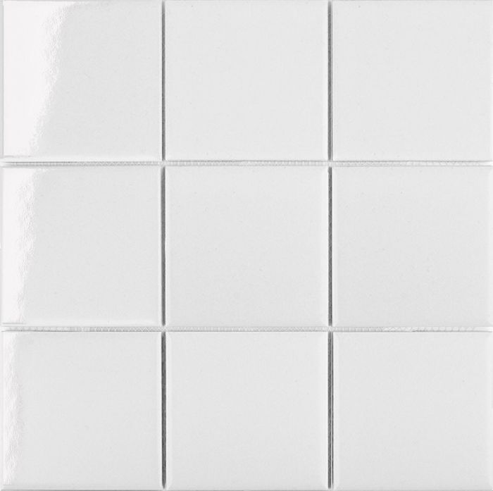 Керамическая плитка Керамин Starmosaic Homework White Glossy (MH33800) Белая Глянцевая Мозаика 30х30 (9,7х9,7)