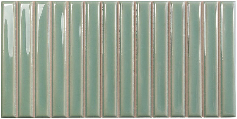 Керамическая плитка Керамин Wow Sweet Bars Fern Зеленая Глянцевая Настенная плитка 12,5x25