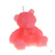 LADECOR Свеча ароматическая, формовая, в виде мишки, парафин, аромат - фрезия, 7 см, розовый #3