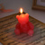 LADECOR Свеча ароматическая, формовая, в виде мишки, парафин, аромат - фрезия, 7 см, розовый #8