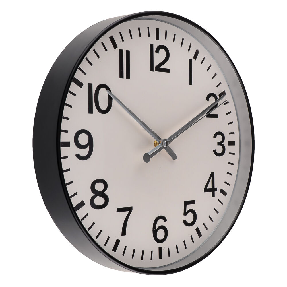 Часы настенные круглые, пластик, d30 см, цвет серебряный, арт08-17 3